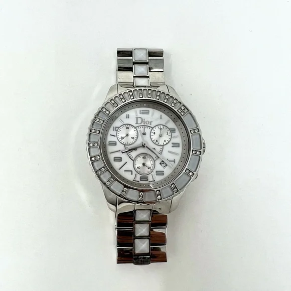 Christian Dior Christal Chronograph Diamonds and Steel Women’s Watch CD114318M001 Christian Dior Christal Chronograph Watches  main image 3